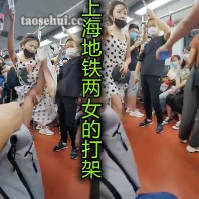 上海地铁两女打架